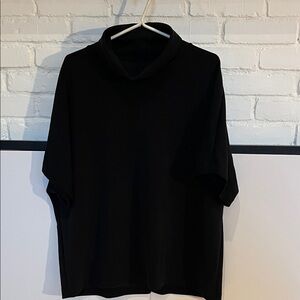 Contemporaine For Simons Black Short Sleeve Turtleneck Top